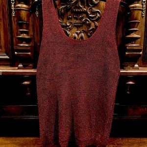VINTAGE TESORI BURGUNDY METALLIC TANK